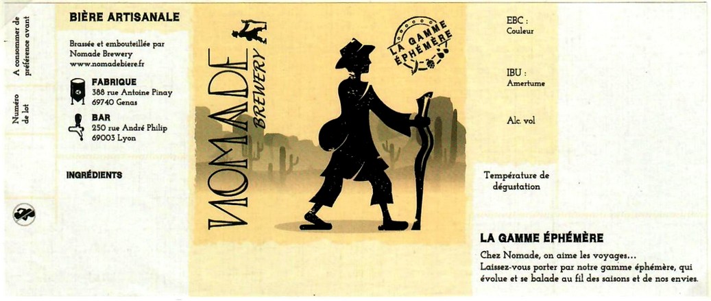Etiquette BRASSERIE NOMADE 43