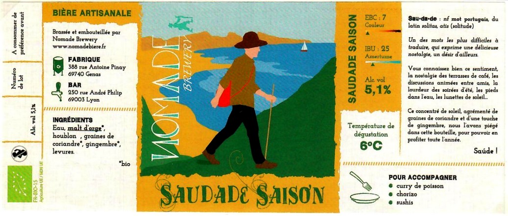 Etiquette BRASSERIE NOMADE 45