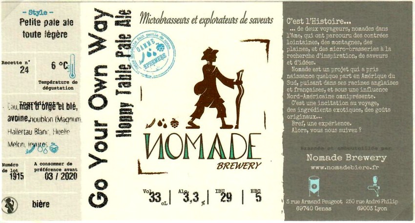 Etiquette BRASSERIE NOMADE 47