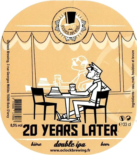 Etiquette BRASSERIE O CLOCK 21