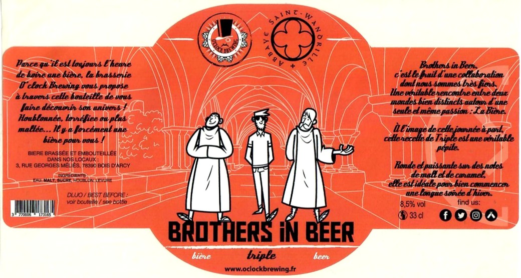 Etiquette BRASSERIE O CLOCK 27