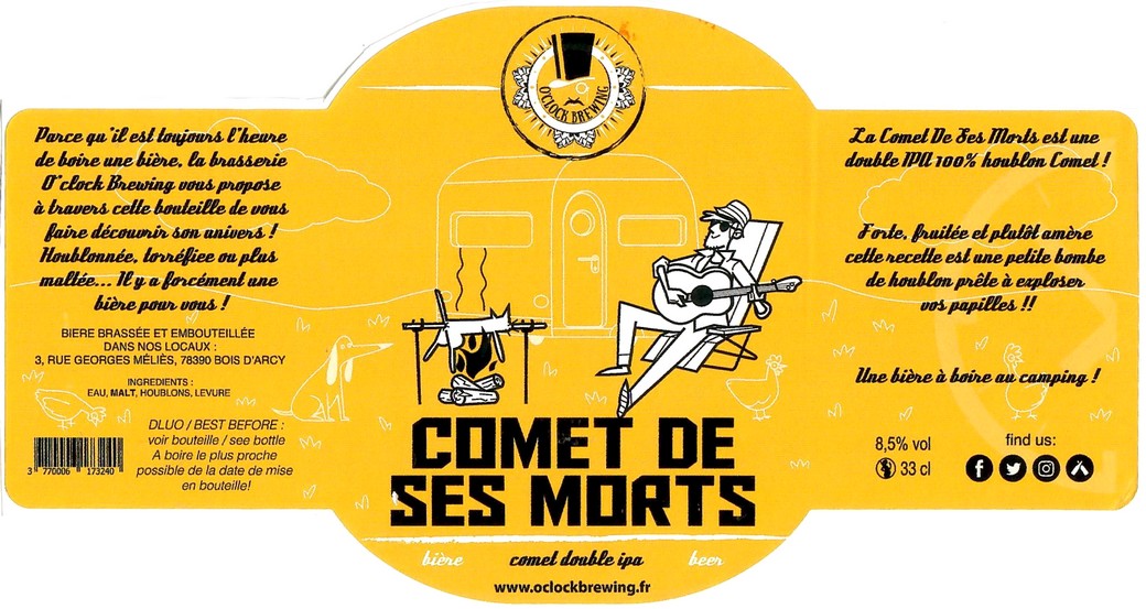 Etiquette BRASSERIE O CLOCK 32