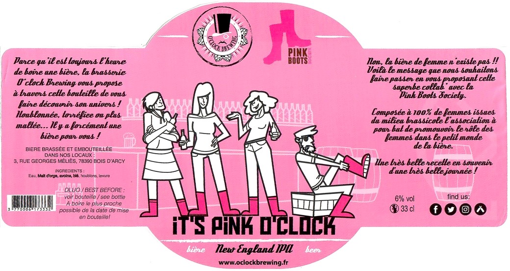 Etiquette BRASSERIE O CLOCK 34