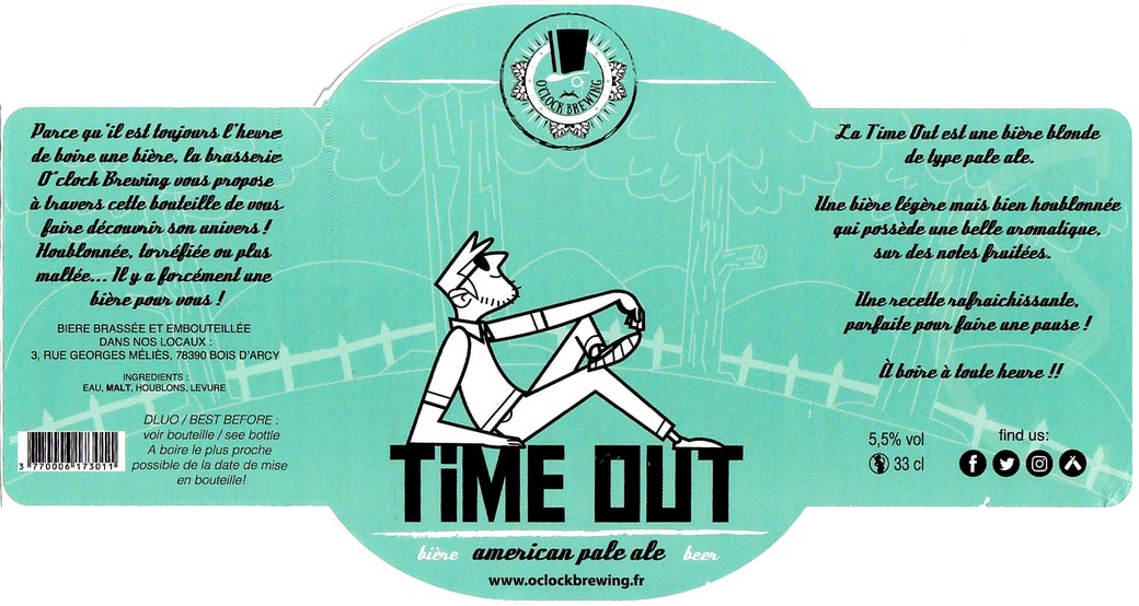 Etiquette BRASSERIE O CLOCK 49