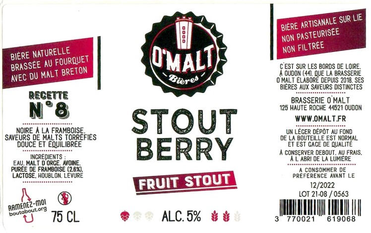 Etiquette BRASSERIE O MALT 15