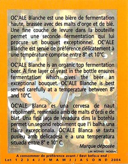 Etiquette BRASSERIE OC ALE 01B
