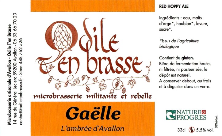 Etiquette BRASSERIE ODILE T'EN BRASSE 06