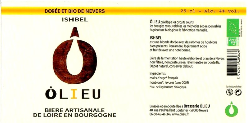 Etiquette BRASSERIE OLIEU 01