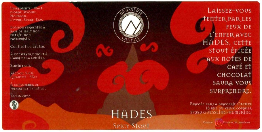 Etiquette BRASSERIE OLYMPE 02