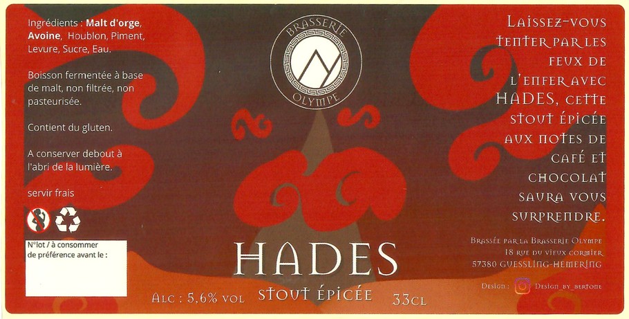 Etiquette BRASSERIE OLYMPE 08