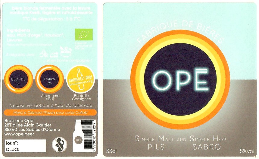 Etiquette BRASSERIE OPE 02