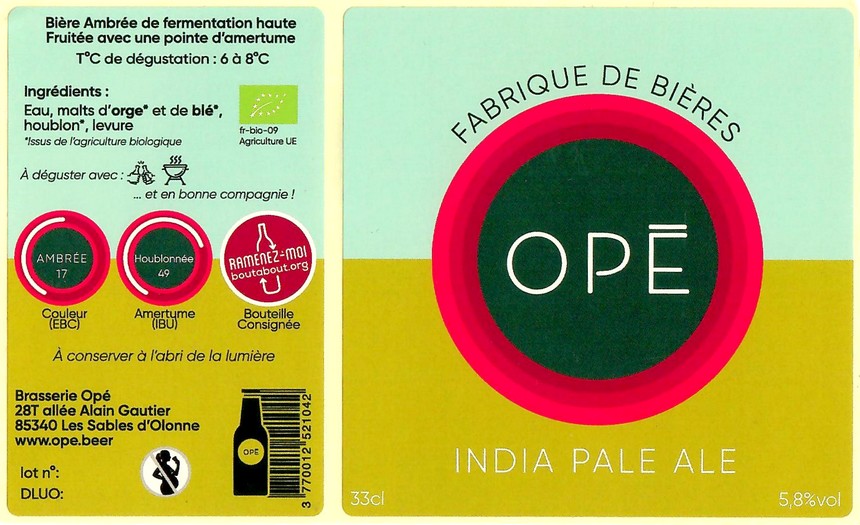 Etiquette BRASSERIE OPE 07