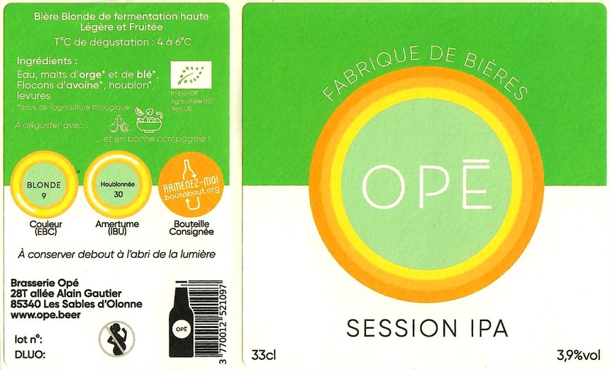 Etiquette BRASSERIE OPE 31