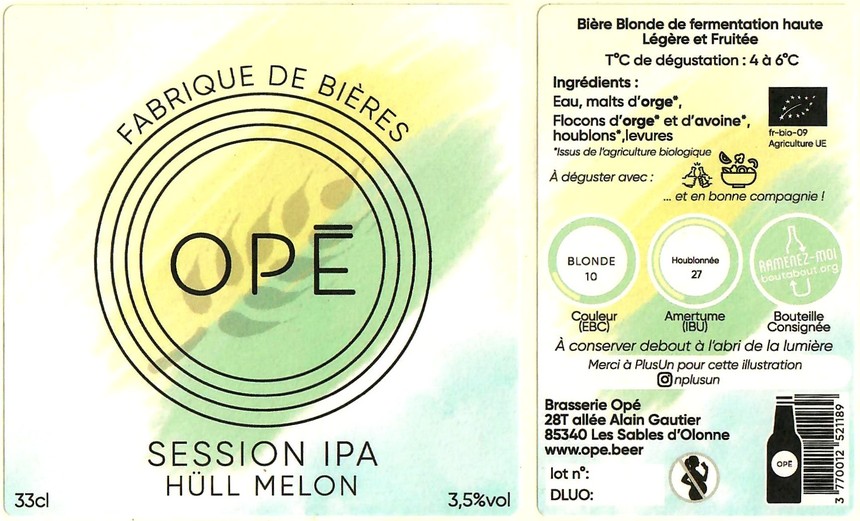 Etiquette BRASSERIE OPE 35