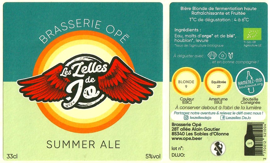 Etiquette BRASSERIE OPE 44