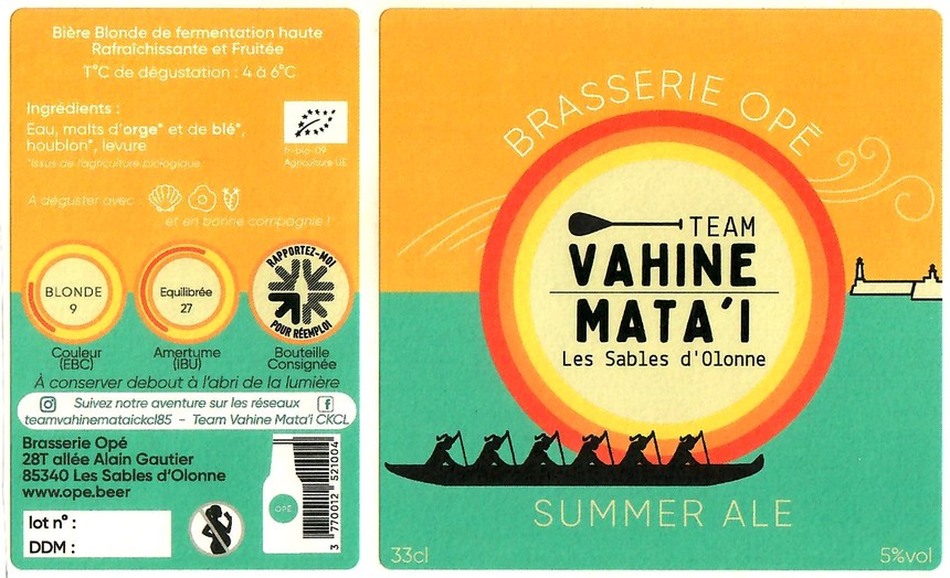 Etiquette BRASSERIE OPE 45