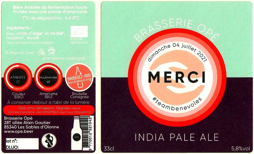 Etiquette BRASSERIE OPE 47