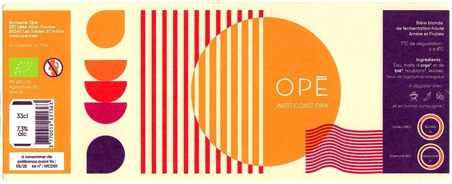 Etiquette BRASSERIE OPE 53