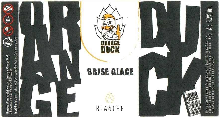 Etiquette BRASSERIE ORANGE DUCK 01