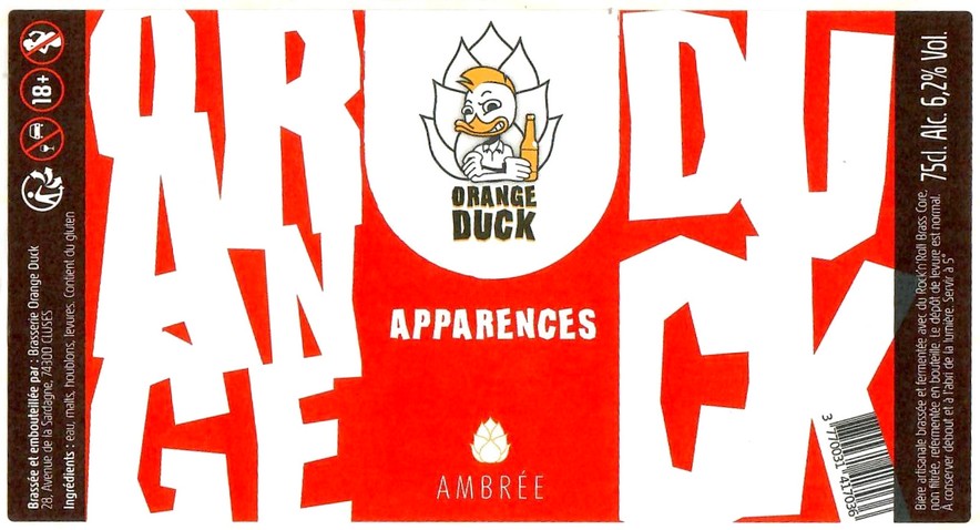 Etiquette BRASSERIE ORANGE DUCK 03