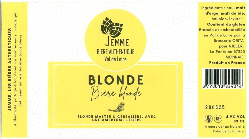 Etiquette BRASSERIE ORITA 05