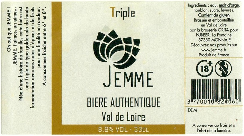 Etiquette BRASSERIE ORITA 07