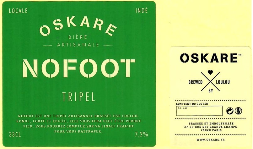 Etiquette BRASSERIE OSKARE 01