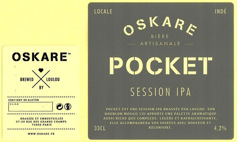 Etiquette BRASSERIE OSKARE 20