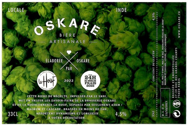 Etiquette BRASSERIE OSKARE 22