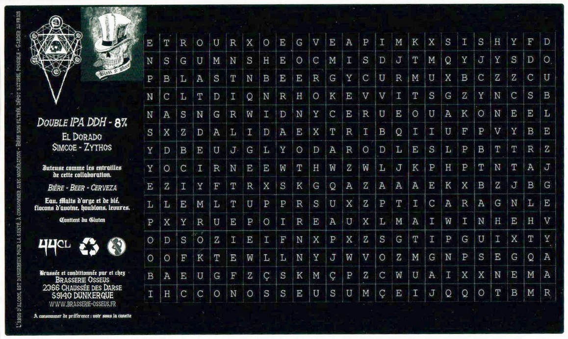 Etiquette BRASSERIE OSSEUS 45