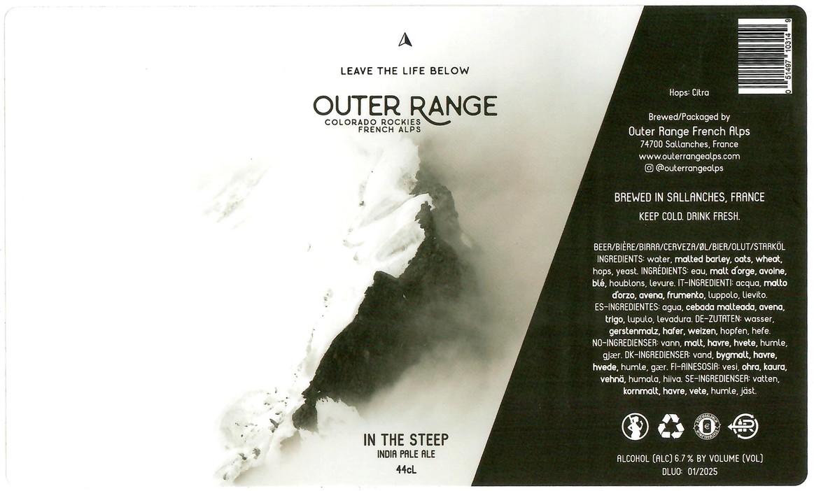 Etiquette BRASSERIE OUTER RANGE 02