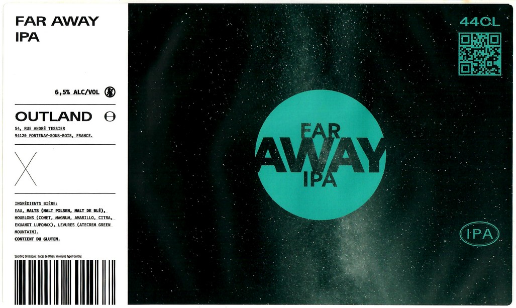 Etiquette BRASSERIE OUTLAND 25