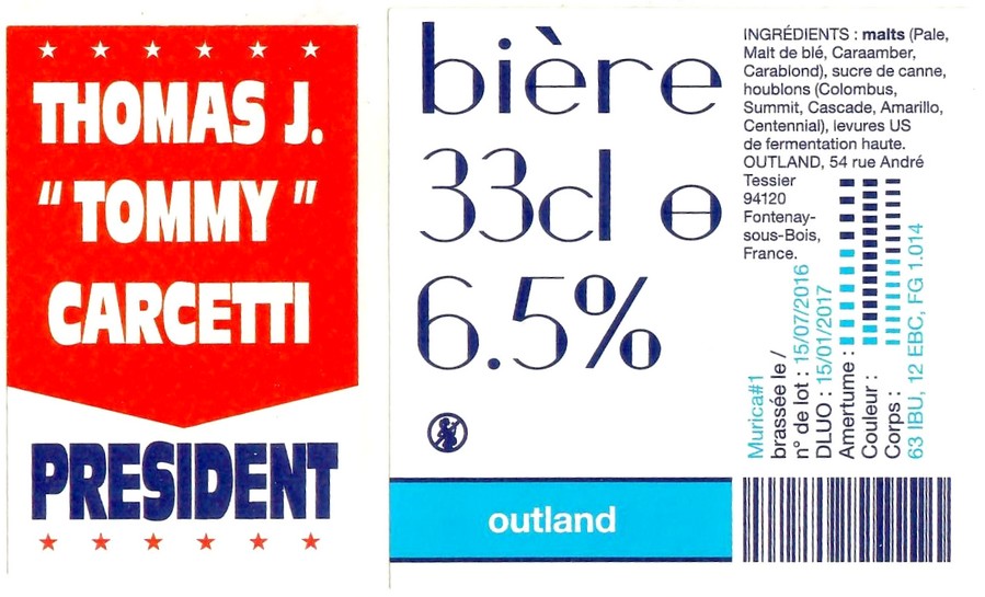 Etiquette BRASSERIE OUTLAND 26