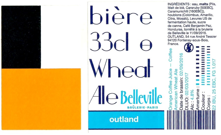 Etiquette BRASSERIE OUTLAND 30