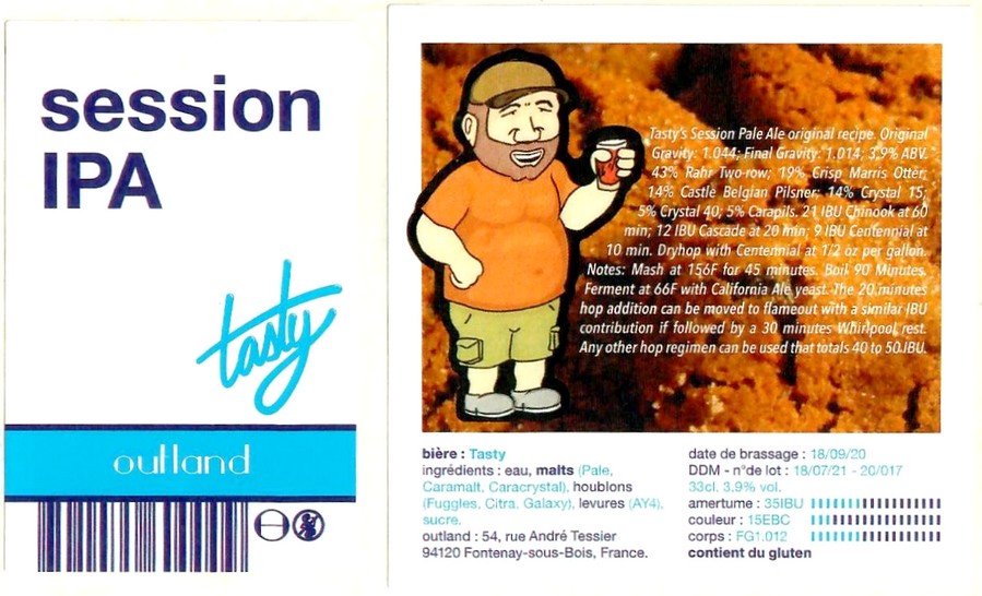 Etiquette BRASSERIE OUTLAND 44