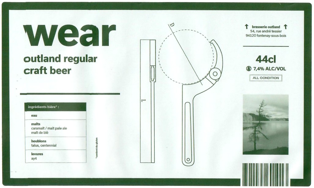 Etiquette BRASSERIE OUTLAND 56