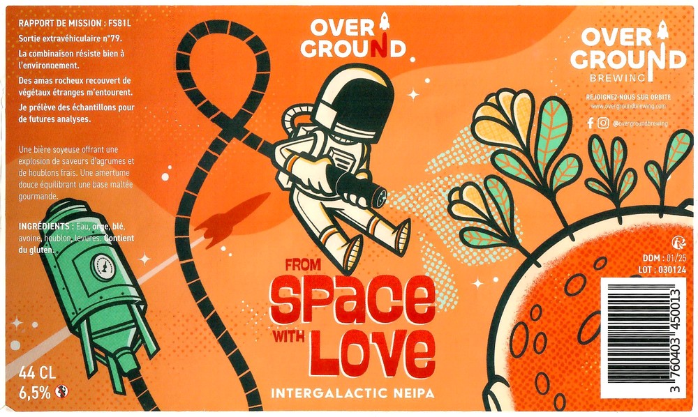 Etiquette BRASSERIE OVERGROUND BREWING 01