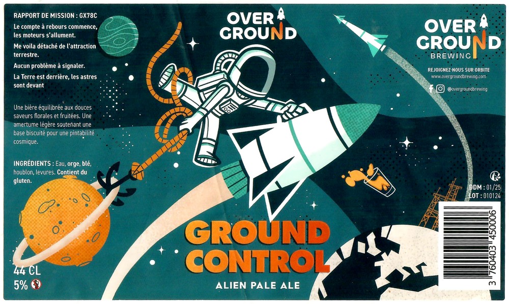 Etiquette BRASSERIE OVER GROUND BREWING 02