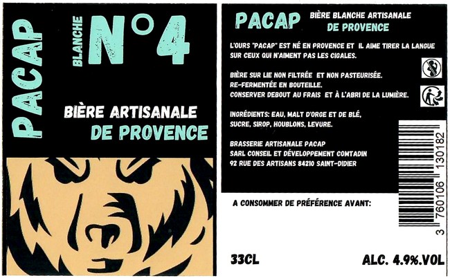 Etiquette BRASSERIE PACAP 05