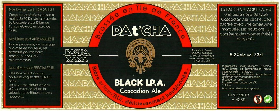 Etiquette BRASSERIE PACHAMAMA 21