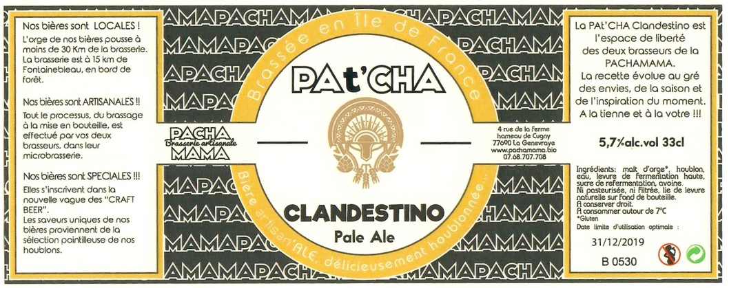 Etiquette BRASSERIE PACHAMAMA 22