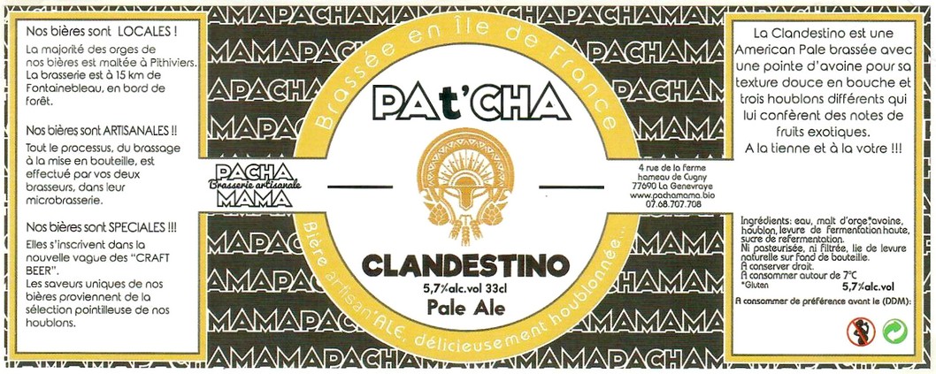 Etiquette BRASSERIE PACHAMAMA 43