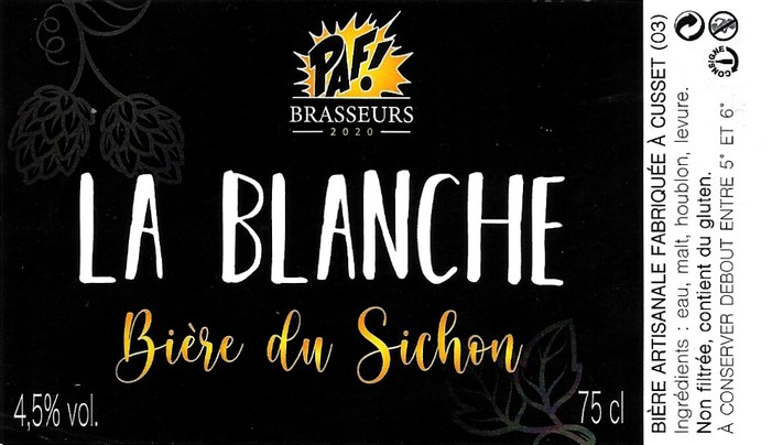 etiquette BRASSERIE PAF BRASSEURS 01