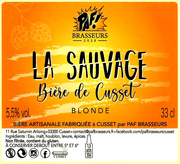 etiquette BRASSERIE PAF BRASSEURS 05