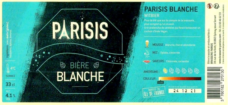 Etiquette BRASSERIE PARISIS 07