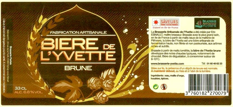 Etiquette BRASSERIE PARISIS 09