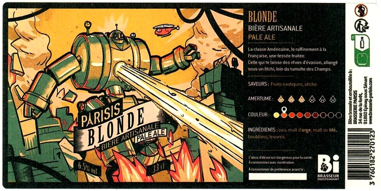 Etiquette BRASSERIE PARISIS 10