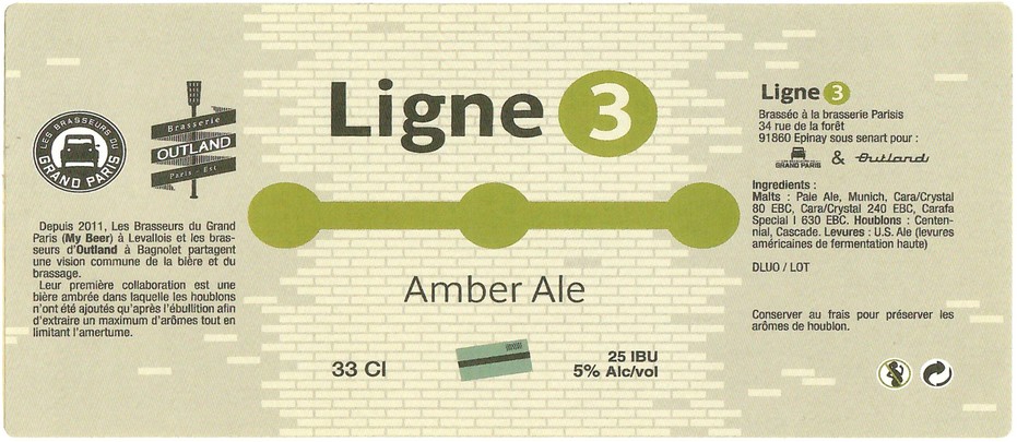 Etiquette BRASSERIE PARISIS 40