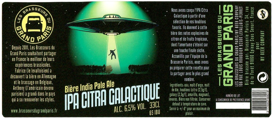 Etiquette BRASSERIE PARISIS 53