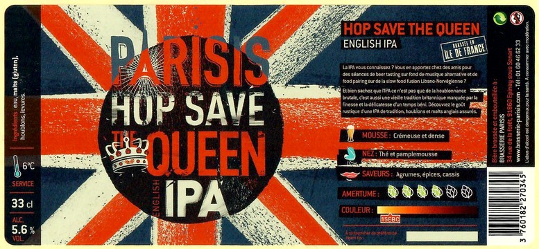 Etiquette BRASSERIE PARISIS 57